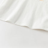 Dave&Bella Toddler Boys Summer College-style White Short Sleeve Formal Polos