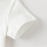 Dave&Bella Toddler Boys Summer College-style White Short Sleeve Formal Polos