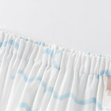 Dave&Bella Toddler Boys Summer Sea Blue Lightweight Indoor Comfortable Pajamas