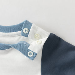 Dave&Bella Baby Boys Summer Cute Cartoon Print Short Sleeve Stretchable Soft Rompers