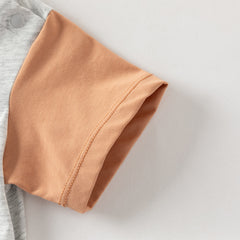 Dave&Bella Baby Boys Summer Cute Cartoon Print Short Sleeve Stretchable Soft Rompers