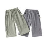 Dave&Bella Toddler Boys Summer Lightweight Straight-leg Loose Casual Pants