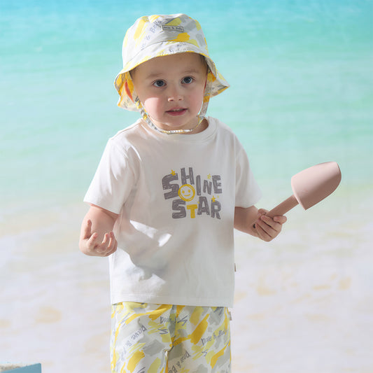 Dave&Bella Toddler Boys Summer Casual Yellow Outdoor Sunscreen Hats