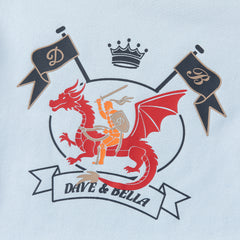 Dave&Bella Summer Toddler Boys Sky Blue Short Sleeve Lightweight Casual T-shirts