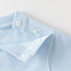 Dave&Bella Summer Toddler Boys Sky Blue Short Sleeve Lightweight Casual T-shirts