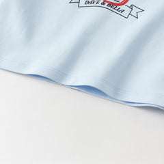 Dave&Bella Summer Toddler Boys Sky Blue Short Sleeve Lightweight Casual T-shirts