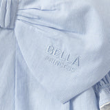 Dave&Bella Summer Toddler Girls Blue White Striped Round Collar Soft Casual Birthday Dress