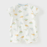 Dave&Bella Summer Baby Boys Dinosaur Print Cute Cotton Soft Lightweight Daily Romper