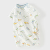 Dave&Bella Summer Baby Boys Dinosaur Print Cute Cotton Soft Lightweight Daily Romper