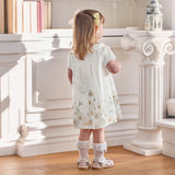 Dave&Bella Summer Toddler Girls Daisy Print Cute Doll Collar Cotton Soft Party A-Line Dress