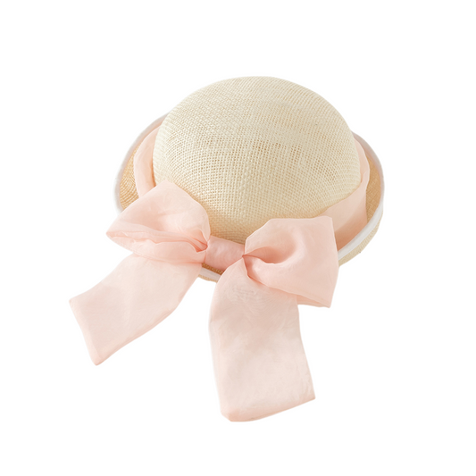 Dave&Bella Summer Toddler Girls Beige Comfortable Sunshade Basket Hats