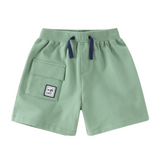 Dave&Bella Summer Toddler Boys Green/Print Comfortable Casual Straight-leg Wide Shorts