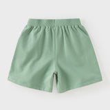 Dave&Bella Summer Toddler Boys Green/Print Comfortable Casual Straight-leg Wide Shorts