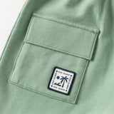 Dave&Bella Summer Toddler Boys Green/Print Comfortable Casual Straight-leg Wide Shorts