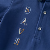 Dave&Bella Summer Toddler Boys Daily Blue Polo Collar Comfortable Outfit Sets