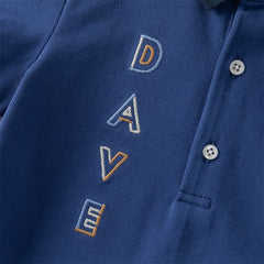 Dave&Bella Summer Toddler Boys Daily Blue Polo Collar Comfortable Outfit Sets