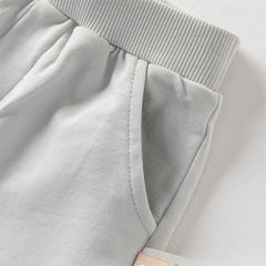 Dave&Bella Summer Toddler Boys Daily Blue Polo Collar Comfortable Outfit Sets