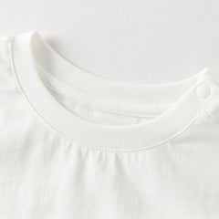 Dave&Bella Summer Toddler Boys White Short Sleeve Soft Cotton Holiday Outfit Sets