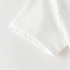 Dave&Bella Summer Toddler Boys White Short Sleeve Soft Cotton Holiday Outfit Sets