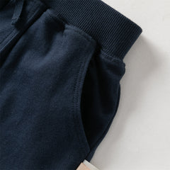 Dave&Bella Summer Toddler Boys White Short Sleeve Soft Cotton Holiday Outfit Sets