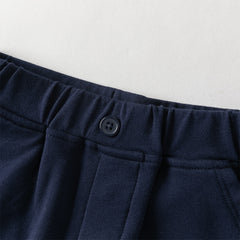 Dave&Bella Summer Toddler Boys College-style White Polo Collar Stretchable Outfit Sets