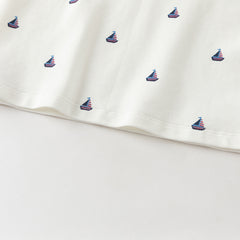 Dave&Bella Summer Toddler Boys College-style White Polo Collar Stretchable Outfit Sets