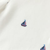 Dave&Bella Summer Toddler Boys College-style White Polo Collar Stretchable Outfit Sets