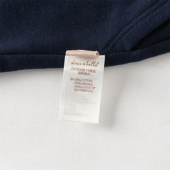 Dave&Bella Summer Toddler Boys College-style White Polo Collar Stretchable Outfit Sets