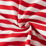 Dave&Bella Toddler Boys Summer Red Striped Breathable Cotton Everyday Outfit Sets