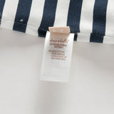 Dave&Bella Toddler Boys Summer College-style Blue White Striped Breathable Outfit Sets