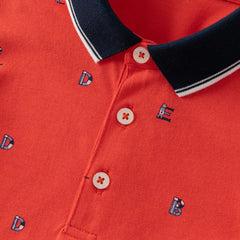 Dave&Bella Summer Toddler Boys Gentle Red Short Sleeve Breathable Formal Outfit Sets