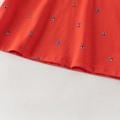 Dave&Bella Summer Toddler Boys Gentle Red Short Sleeve Breathable Formal Outfit Sets