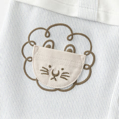 Dave&Bella Baby Boys Summer Casual Beige Cute Cartoon Short Sleeve Indoor Rompers