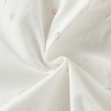 Dave&Bella Summer Baby Girls White Rabbit Print Cotton Breathable Soft Romper（Headband）