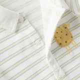 Dave&Bella Summer Baby Boys Yellow White Striped Cute Giraffe Print Soft Rompers