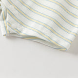 Dave&Bella Summer Baby Boys Yellow White Striped Cute Giraffe Print Soft Rompers