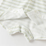 Dave&Bella Summer Baby Boys Yellow White Striped Cute Giraffe Print Soft Rompers