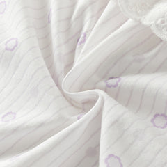 Dave&Bella Baby Girls Summer Cute Purple Floral Sleeveless Soft Cotton Rompers