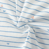 Dave&Bella Baby Boys Summer Cool Blue Whale Print Cotton Soft Lightweight Rompers