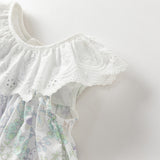 Dave&Bella Summer Toddler Girls Adorable Floral Print Sleeveless Soft Cotton Fashion Dress
