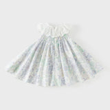 Dave&Bella Summer Toddler Girls Adorable Floral Print Sleeveless Soft Cotton Fashion Dress
