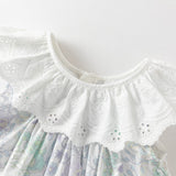 Dave&Bella Summer Toddler Girls Adorable Floral Print Sleeveless Soft Cotton Fashion Dress
