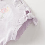 Dave&Bella Toddler Girls Summer Purple Sleeveless Comfortable T-shirt Pant Suits