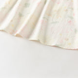 Dave&Bella Summer Toddler Girls Chinese-style Sleeveless Beige Lotus Print A-line Dress