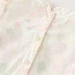 Dave&Bella Summer Toddler Girls Chinese-style Sleeveless Beige Lotus Print A-line Dress