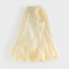 Dave&Bella Toddler Girls Summer Yellow Floral Sleeveless Chinese-style Stylish Bud Dress