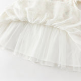 Dave&Bella Toddler Girls Summer Classic Floral White Turtle Chinese-style Mesh Dress