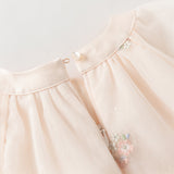 Dave&Bella Toddler Girls Summer Pink/Beige Chinese-style A-line Party Mesh Dress