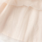 Dave&Bella Toddler Girls Summer Pink/Beige Chinese-style A-line Party Mesh Dress