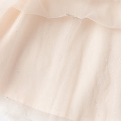 Dave&Bella Toddler Girls Summer Pink/Beige Chinese-style A-line Party Mesh Dress